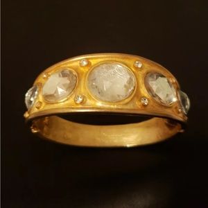 CHICO'S Grecian Greek Style Gold Toned Cuff Bracelet